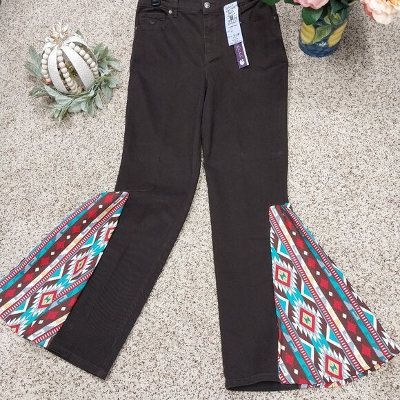 Gloria Vanderbilt Denim - 3777 Size 6 Upcycled Gloria Vanderbilt Brown New With Tags Flare Leg Jeans.
